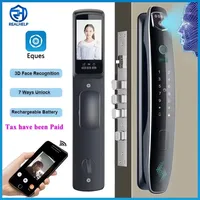 Eques App Remote Fingerprint Smart Lock Built-in Camera 3D Face Recognition Door Lock WIFI Remote Control