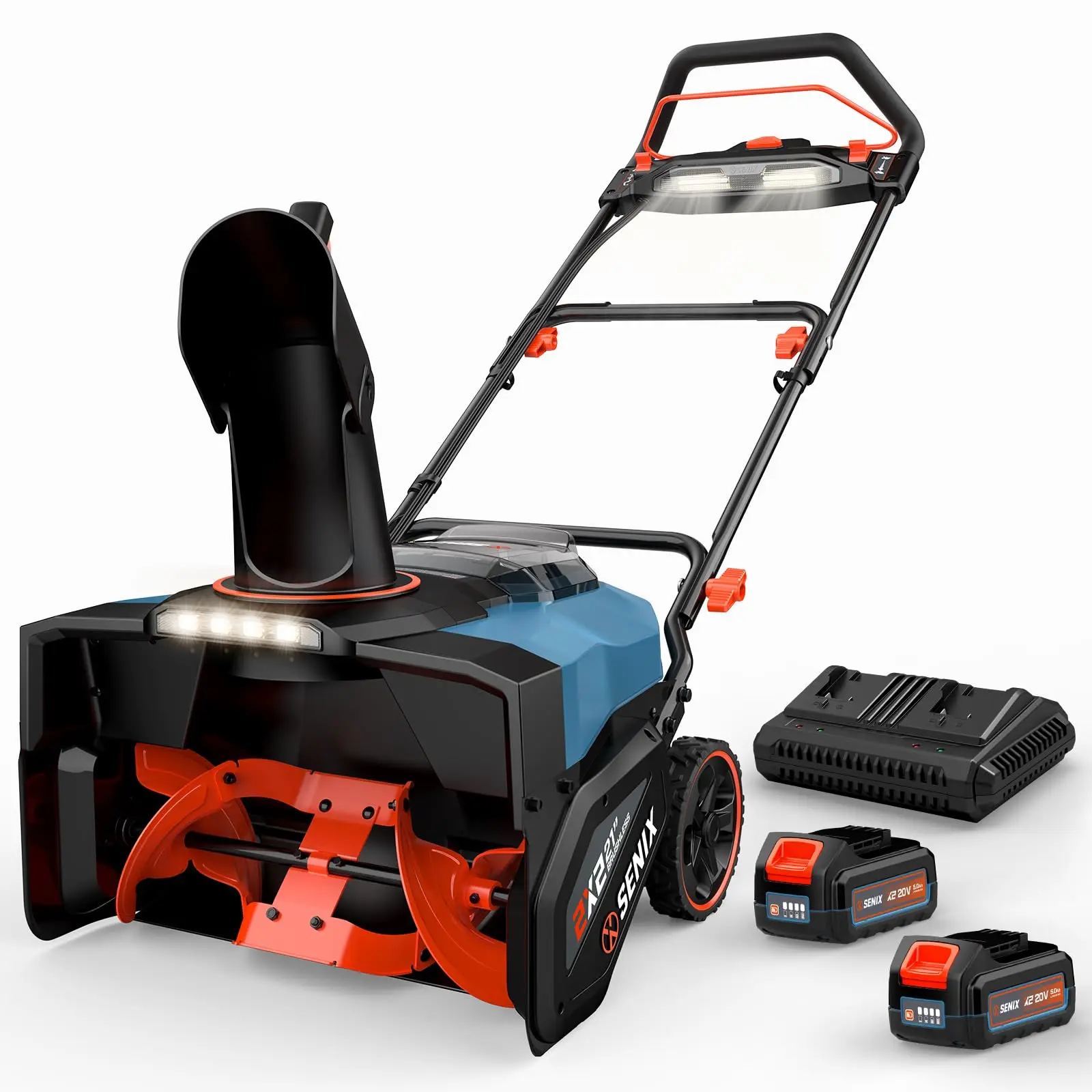 40V 21-Inch Cordless Snow Blower with Variable-Speed Steel Auger