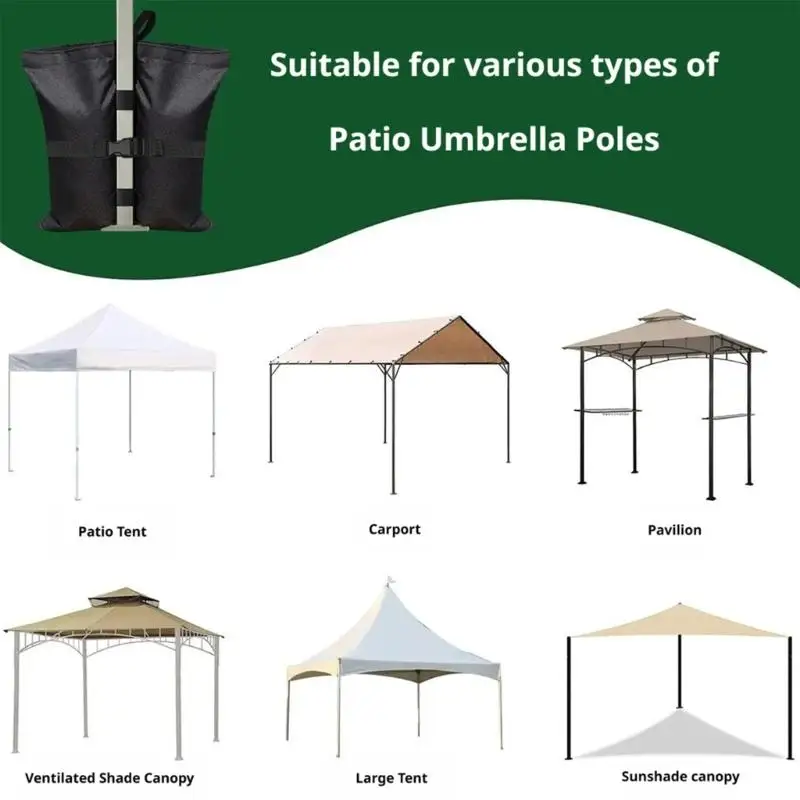 E8BD Tent Sand Bags with Flat Empty Storage for Outdoor Market Shelter Legs