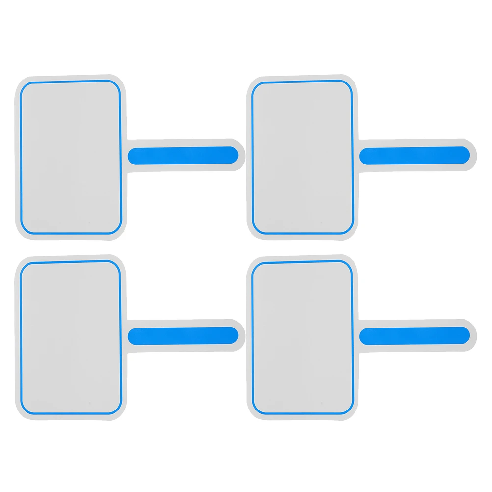 4Pcs Handheld Whiteboard Dry Erase Paddle Set Compact Lightweight Scoreboards for Office Meetings Student Response Answer