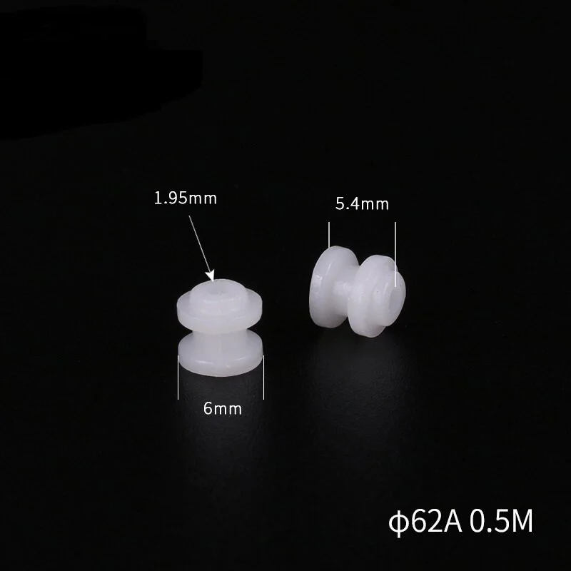 6mm & 18mm OD Single Groove Plastic Pulley, 1.95mm Bore Mini Transmission Idler Wheel for DIY Toy Conveyor Belt Model Parts