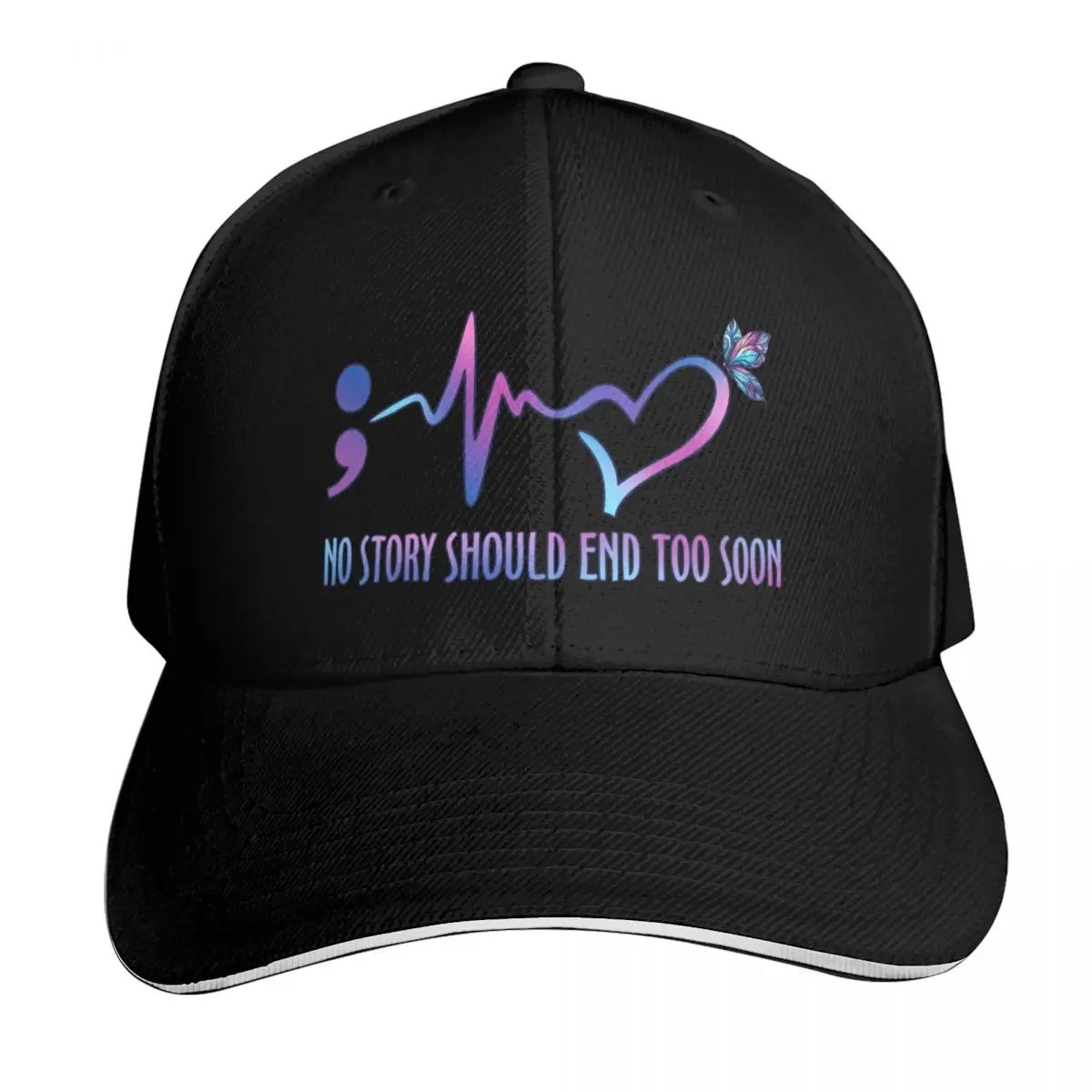 

Suicide Awareness No Story Should End Too Soon Baseball Cap Military Tactical Cap funny hat Cosplay Golf Wear Men Women's