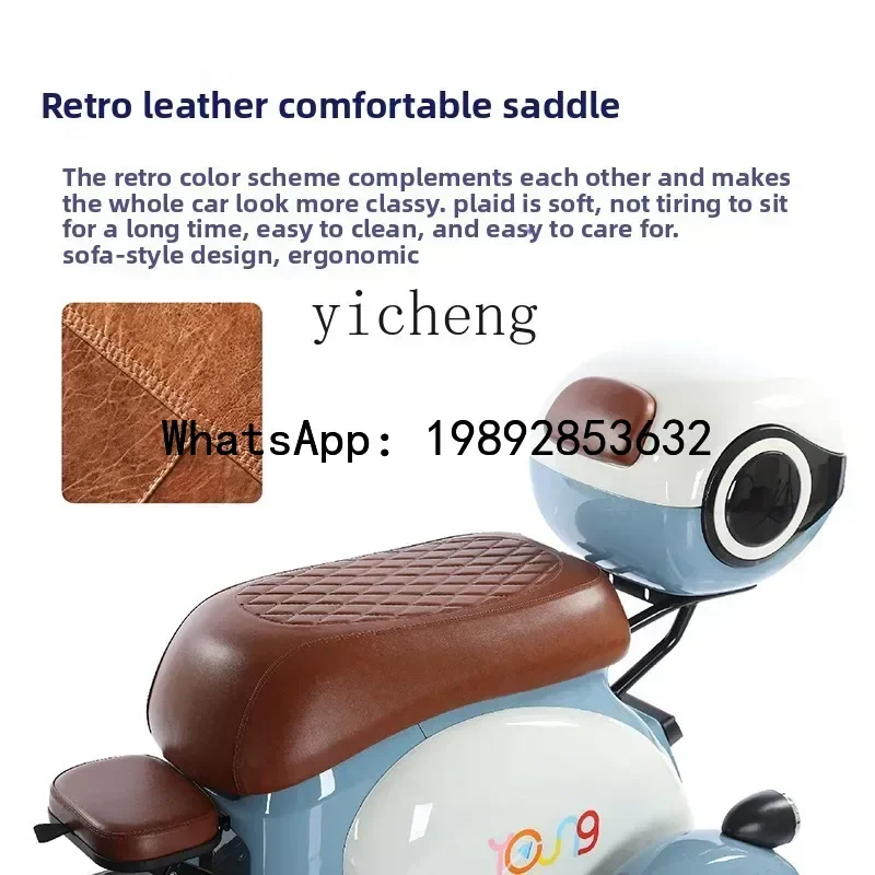 A1 Yiyang V1 sepeda listrik roda tiga untuk rumah tangga, kecil, cocok untuk ibu dan anak, pengangkut tiga orang, antar jemput anak, mobil baterai untuk lansia