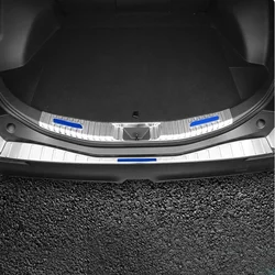 Trunk Bumper for Toyota BZ4X 2022 2023 2024 Car Accessories Stainless Rear Fender Protector Sill Pad Cover Sticker Decoration