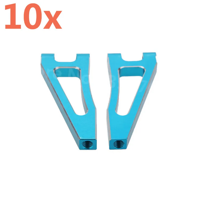 10Pcs HSP Hobby 06039 166018 Alum Front Upper Arms Upgrade Parts for 1/10 4WD RC Buggy Car Model 94166 Backwash