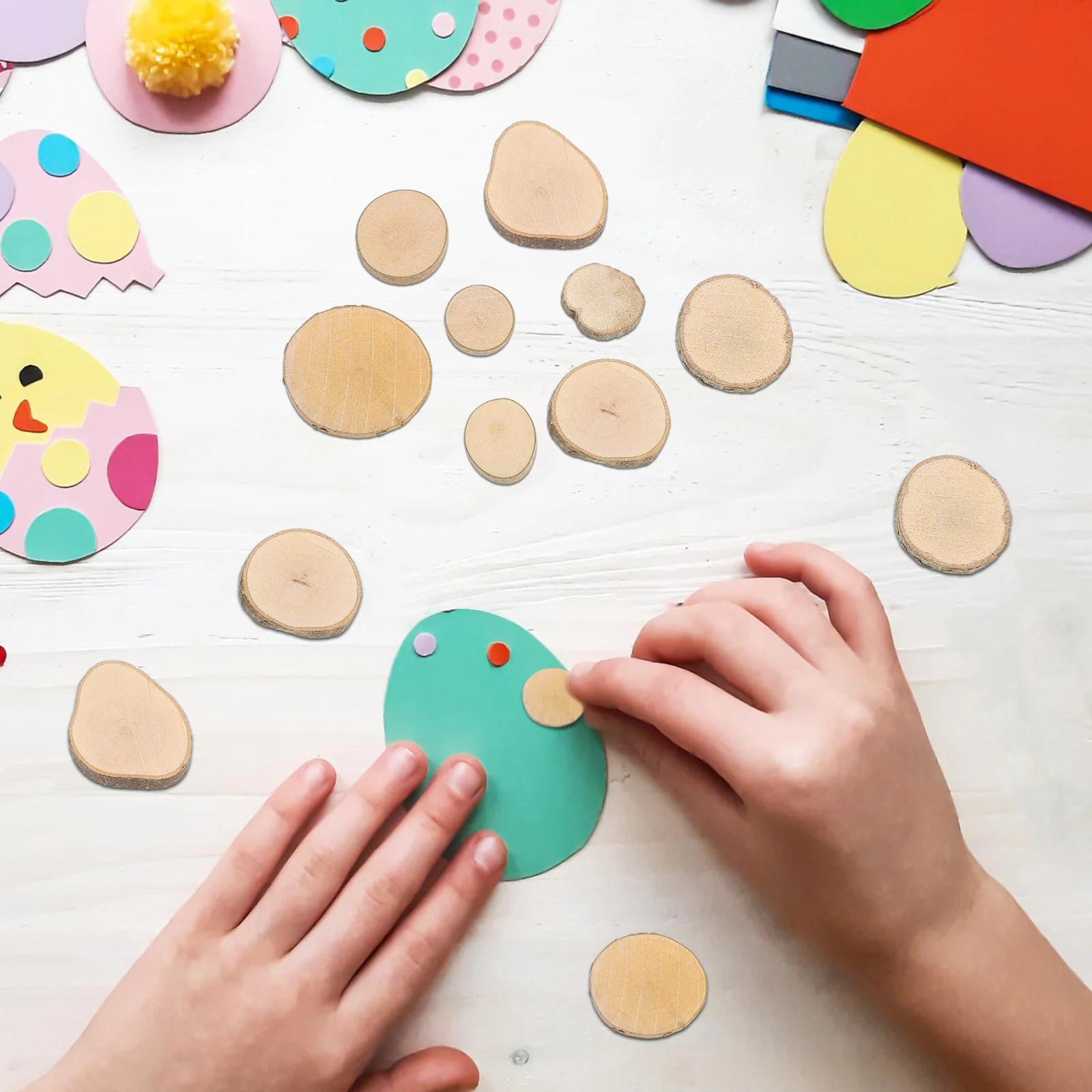 

100pcs 1.5-3Cm Natural Wood Discs Polished Round Wooden Slices For Diy Crafts Wedding Decorations Log Discs Centerpieces