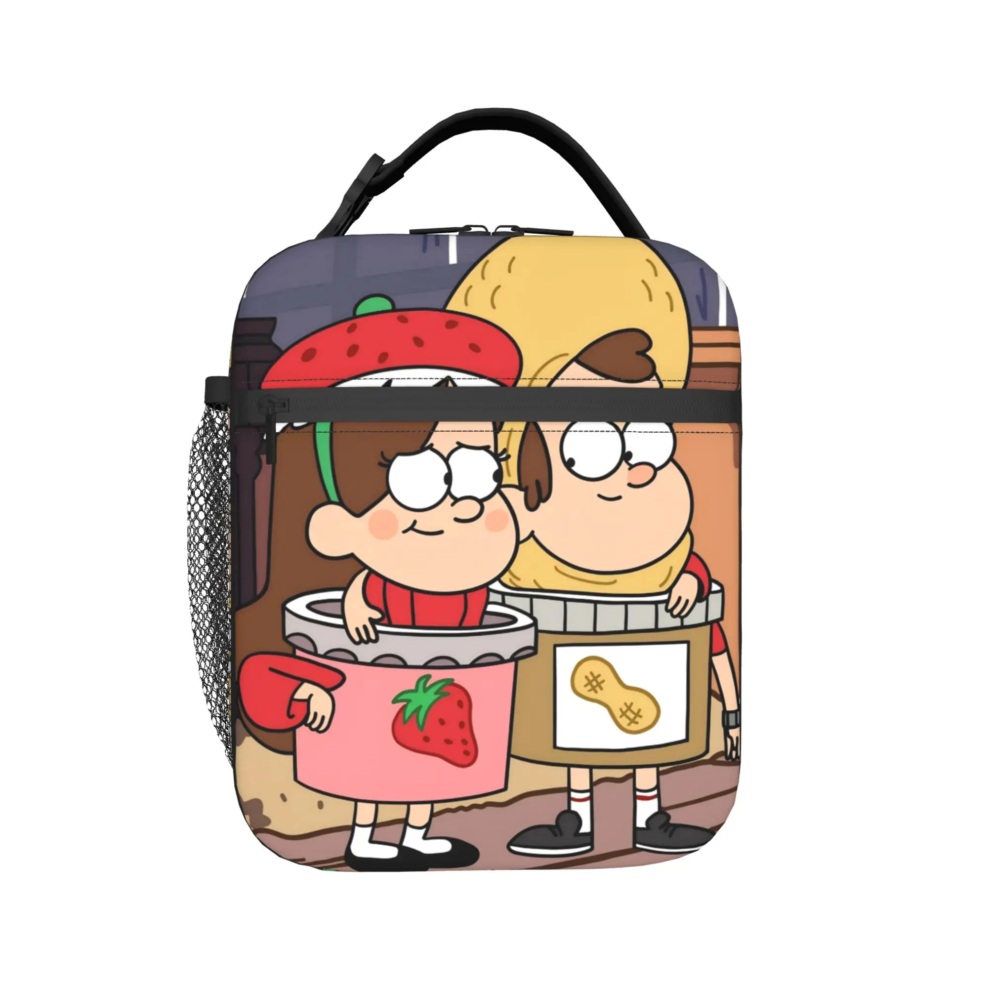 G-Gravity Falls Insulated Lunch Bags for Men Women  Food Container Bags Portable Thermal Cooler Lunch Boxes For Picnic
