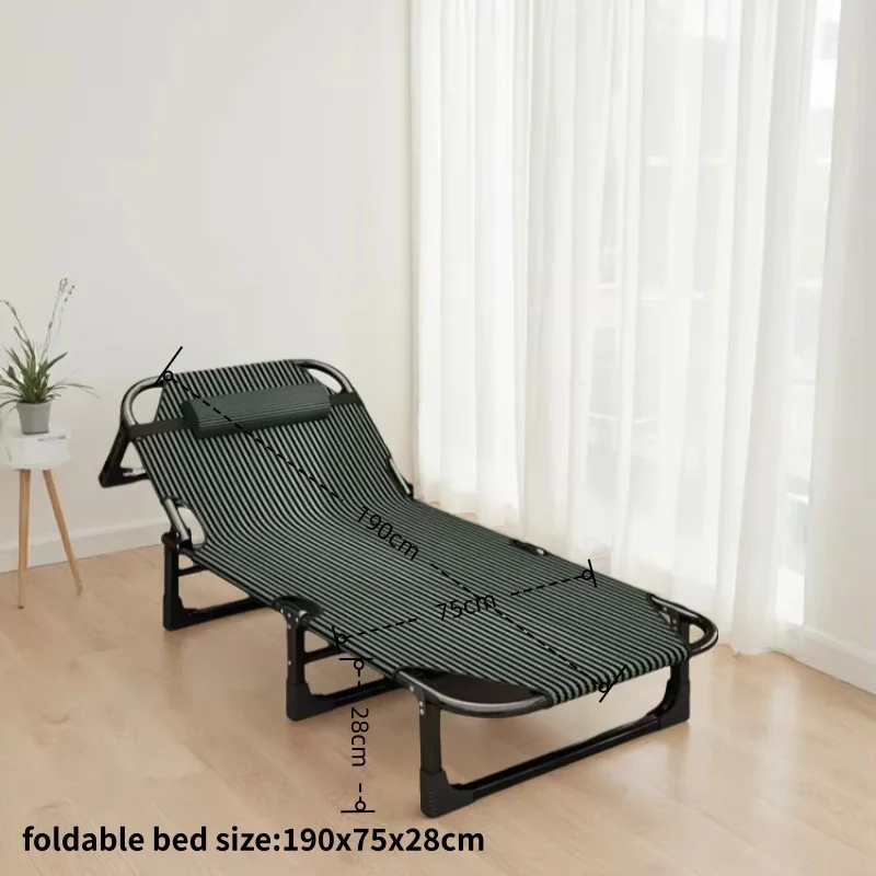 Folding Single-Person Office Multifunctional Camp Bed, Office Nap Recliner, Simple Caregiver Bed