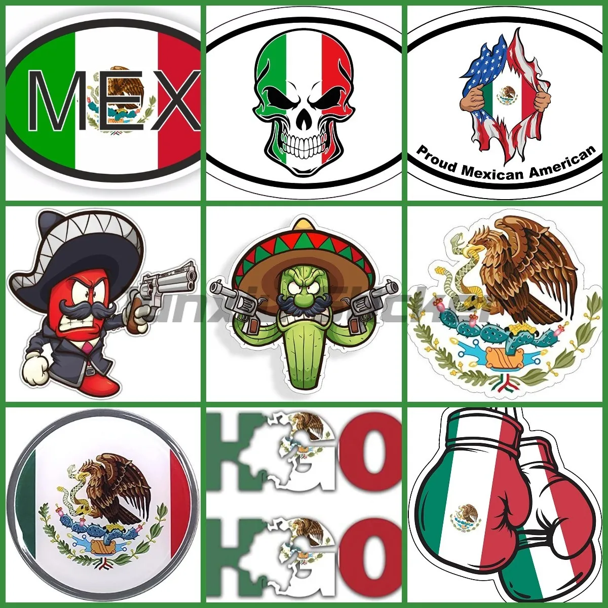 

Mexico Flag Map Stickers Waterproof Truck Car Motorcycle Van Bicycle Accessories Wall Room Window Decals Customizable