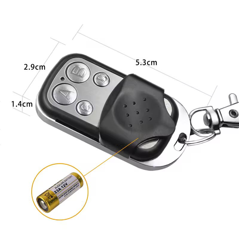 Garage Door Gate Opener Duplicator 4-Button Metal buttons 433MHz Universal Clone Fixed Learning Rolling Code Gate duplicator - Image 4