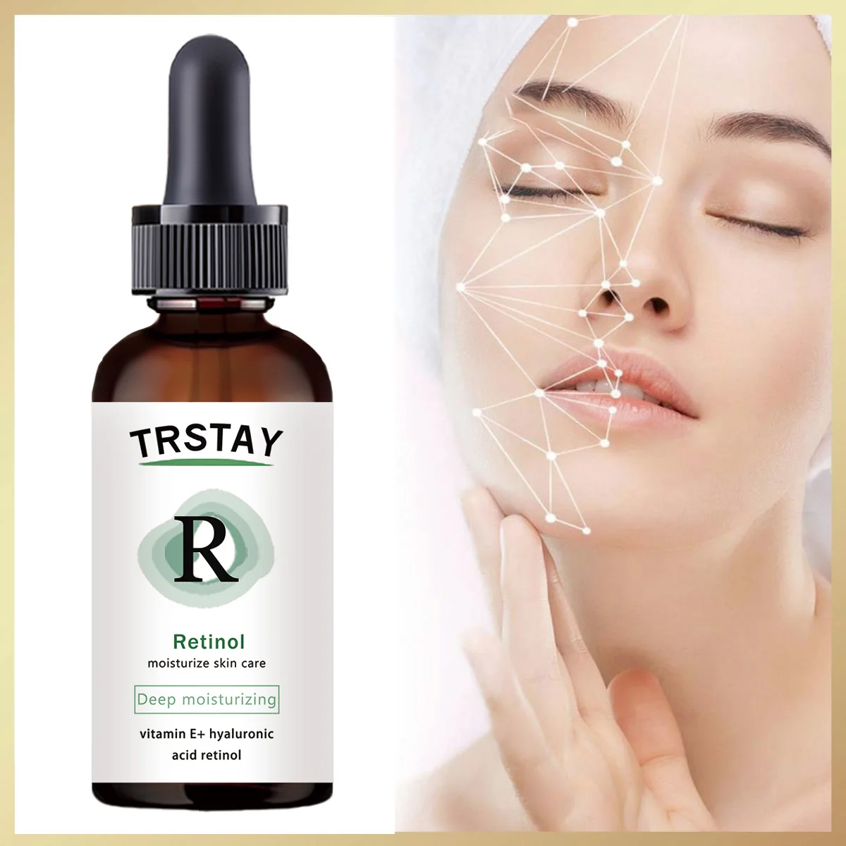 2.5% squalane retinol essential oil, brightens skin tone, moisturizes, lightens dullness, and tightens skin