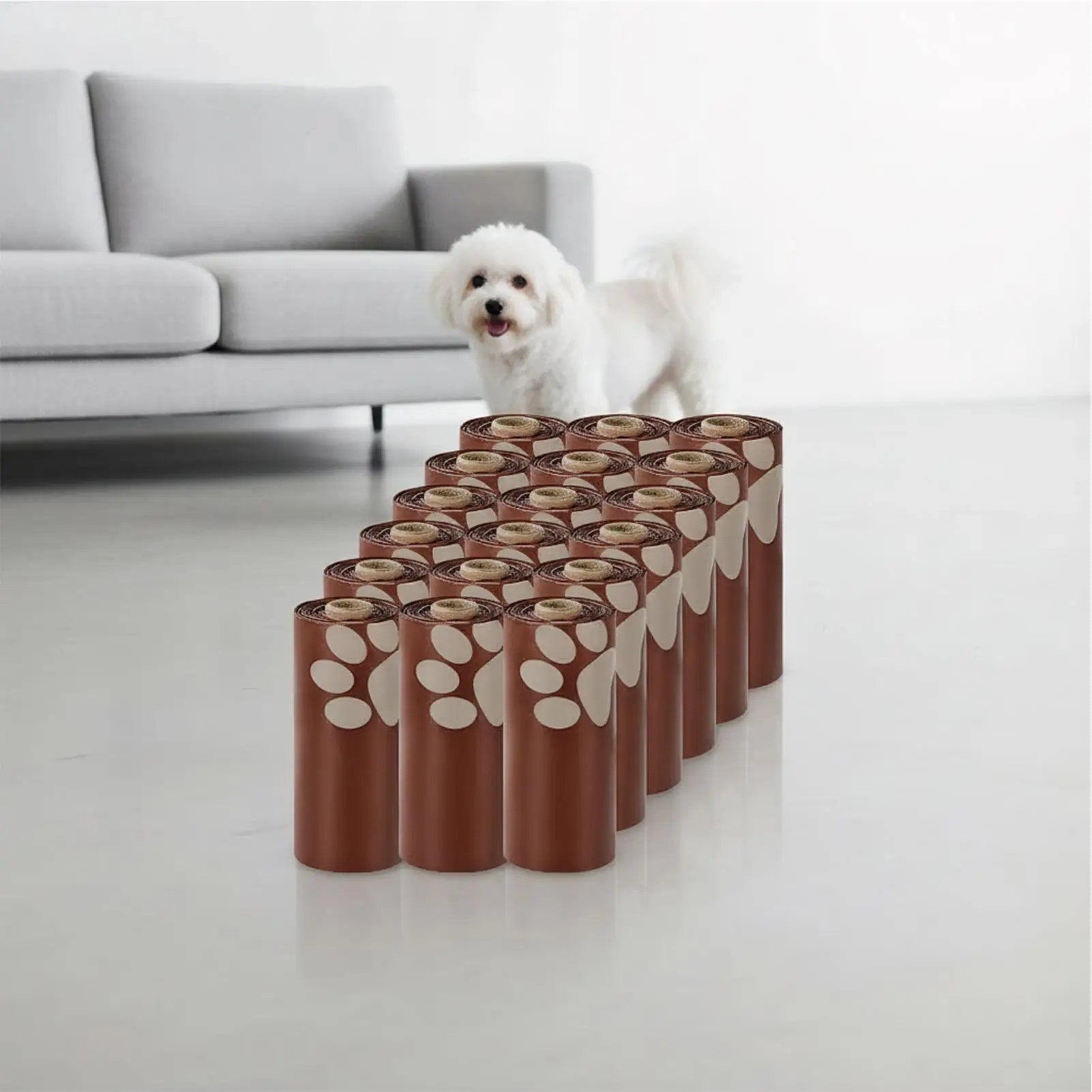 Poop Bags 270 Counts Chocolate Scented Large Thick Pet Supplies Cat Poop Litter Bags For Walking Travel Lawn Backyard Walkway