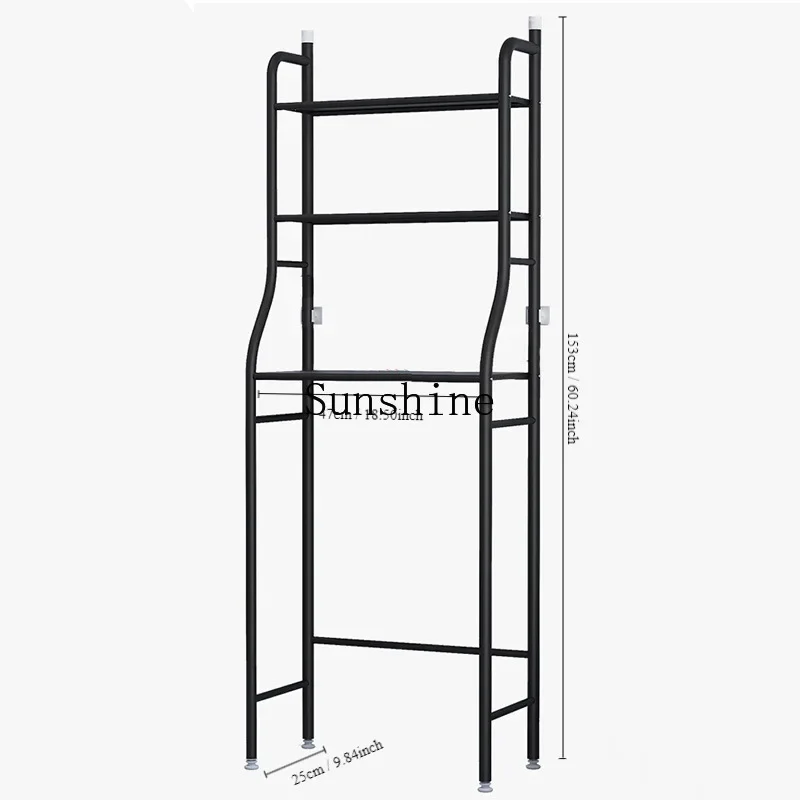 Toilet rack, bathroom, bathroom floor-to-ceiling non-punching wrought iron finishing and storage