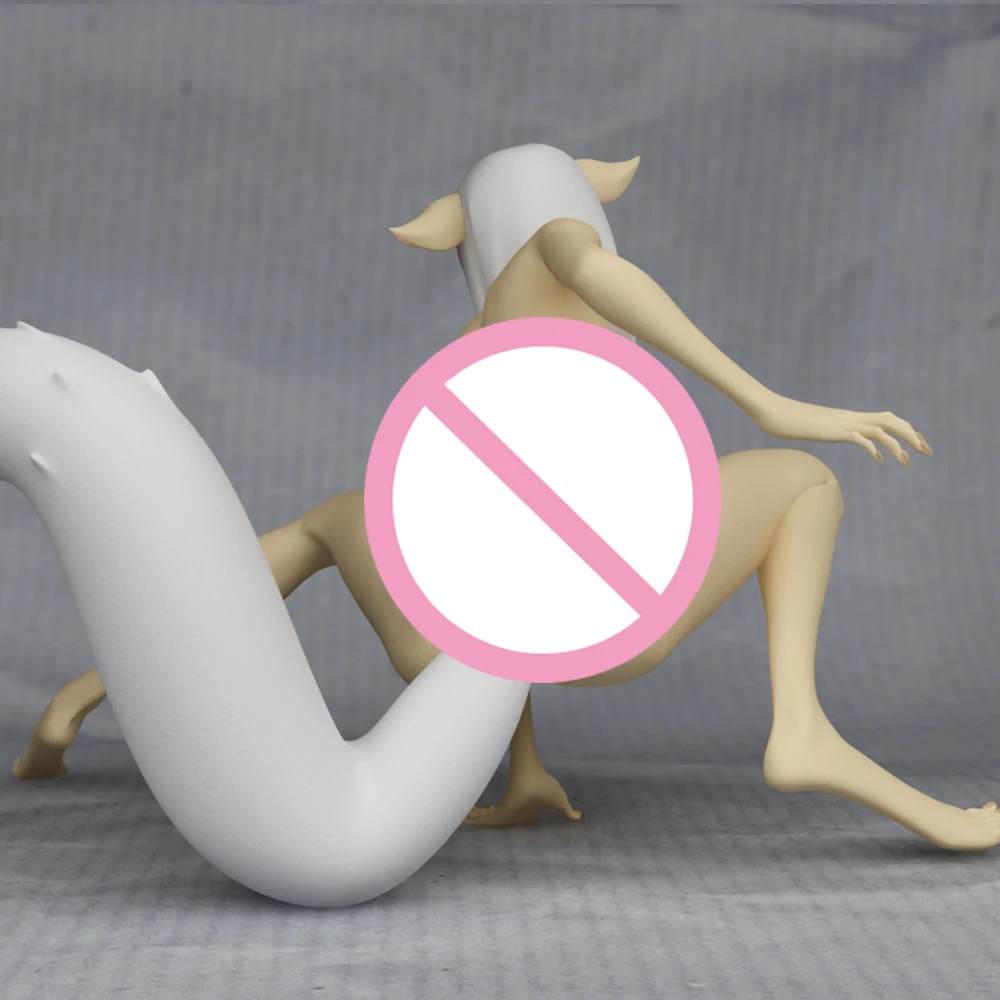 Kit de modelo de impresión 3d, muñeca Belle Fox Girl NSFW, Kit de modelo de figura de Anime, estatua de reducción en miniatura DIY, juguetes sin pintar, 1/24