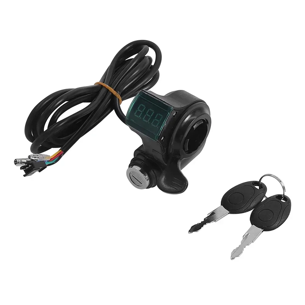 AliExpress NONE LCD Display Switch Power With Key Lock For Electric Scooter Throttle Electric Bicycle Thumb Throttle Voltmeter Digital Voltage