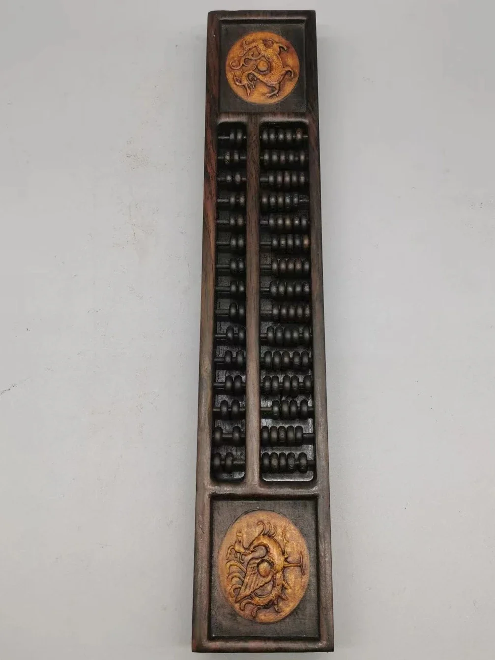 Abacus Solid Wood Carving Vintage Old Objects Antique Collection Carefully Calculated Study Old Blackwood Table Decoration