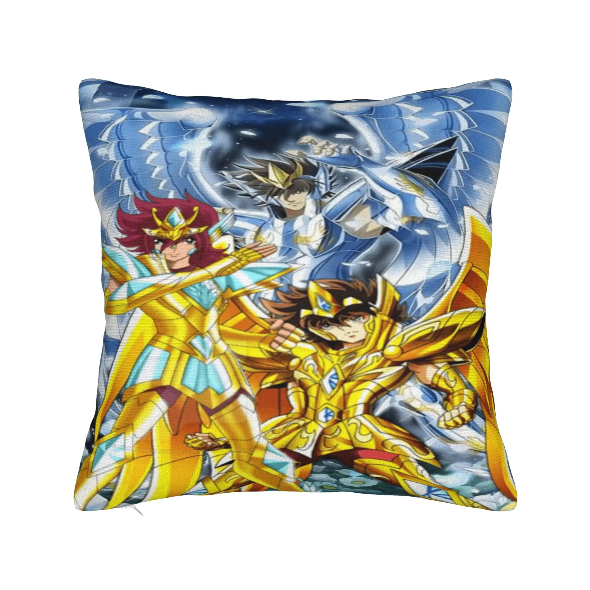 Pillow Cover The Knights Saint Seiya Retro Trendy Pillow Case For Couch Sofa Bedroom Pillowcases