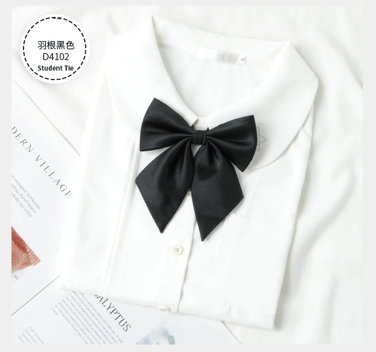 Studenten Solide Fliege Polyester Fliege für Frauen Uniform Kragen Schmetterling Krawatten Mädchen Bowties JK Hemd Kleid Hals Tragen Krawatten