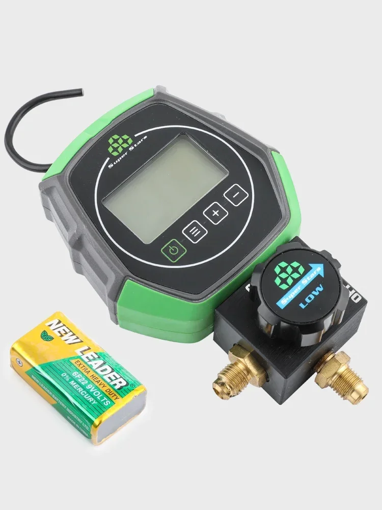 Air conditioning fluorine filling pressure gauge liquid filling fluorine refrigeration maintenance refrigerant meter set