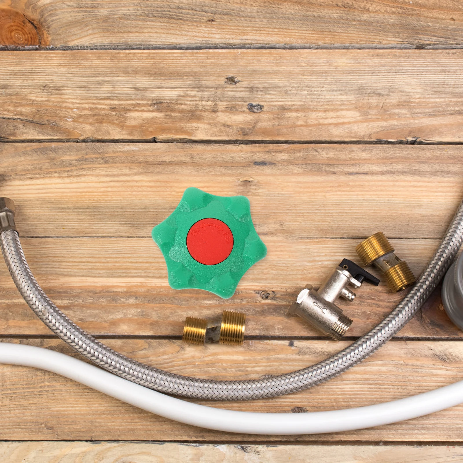 Rotating Handle Valve 6x6 Green ABS Water Hose Bib Replacement Handles Gate Handwheel Faucet Valve Wheel Shut Off