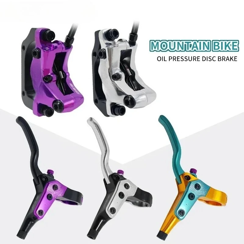 

MTB 4 Piston Hydraulic Disc Brake 850/1700mm Resin Brake Pads Oil Pressure AM Front Rear Mountain Bicycle Clamp Ultralight