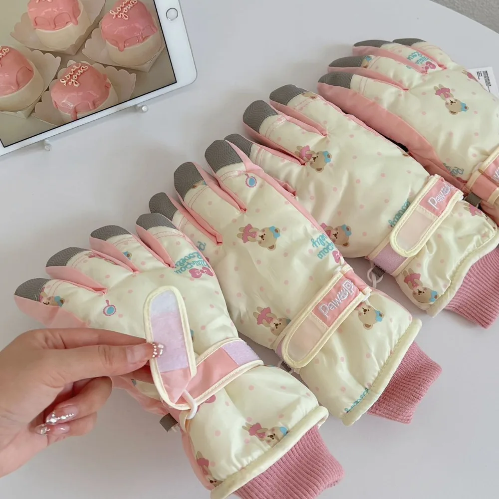 Толстые термонепроницаемые зимние лыжные перчатки с сенсорным экраном и защитой от брызг для сноуборда, мотоцикла, езды на велосипеде, холодной погоды