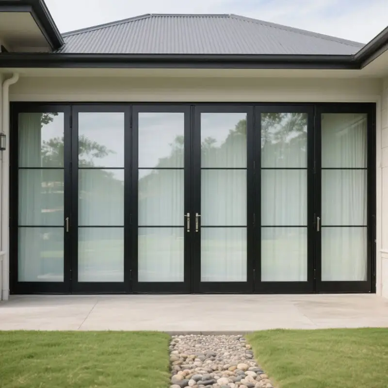 Exquisite Kitchen Aluminum Glass Folding Door Make Rational Use of Space Accordion Folding Doors Moisture Proof Fold Up Doors