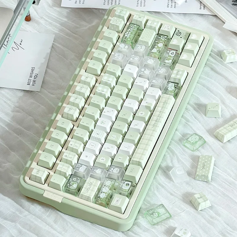 

131 клавиша, новый вишневый профиль, лесной язык, набор колпачков для термосублимации, PBT для механической клавиатуры MX Switch для периферийных устройств