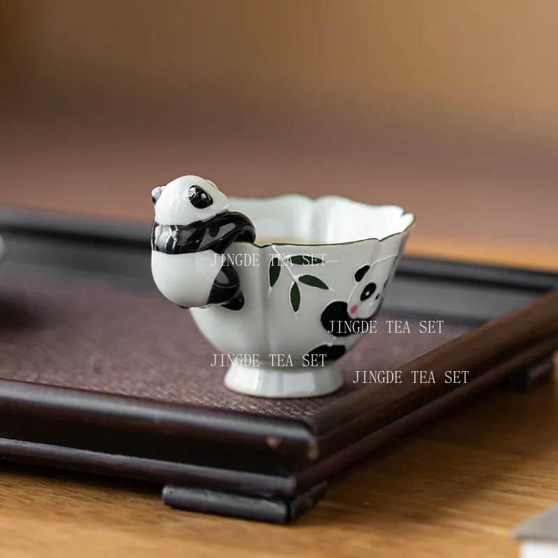 Chinese Panda Tea Cup Cute Animal Bowl Household Relief Tea Cup Three Dimensional Tea Cup Drinking Utensils Teaware Teacups