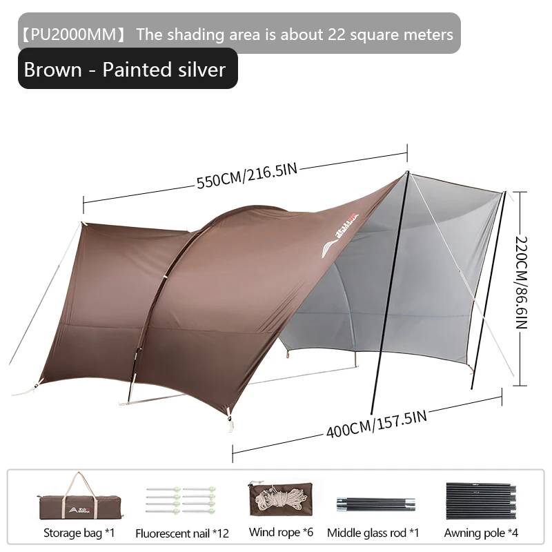 BISINNA Outdoor Camping Folding Portable Tunnel Large Canopy
