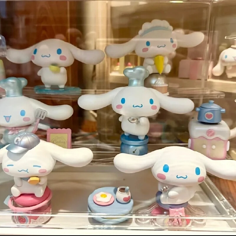 

Подлинная слепая коробка Sanrio Kawaii, аниме-кукла Cinnamoroll, кулинарная хижина, серия Tide Play, украшения, модель, украшение, детская игрушка в подарок