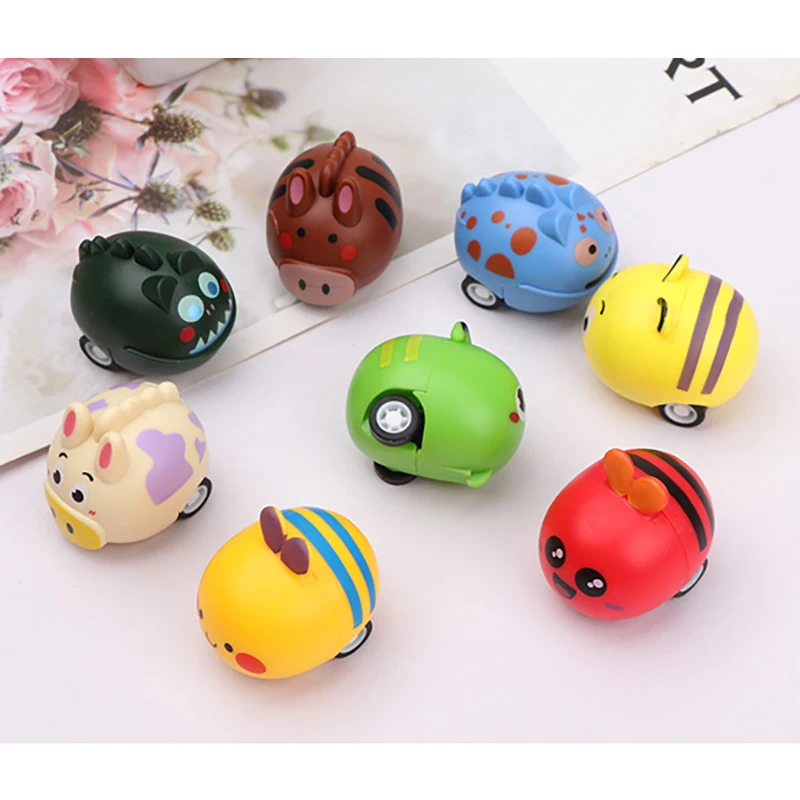 Children\'s Mini Cartoon Pull Back Car Toy Cute Animal Bee Small Car Children\'s Inertia Mini Pull Back Car Toy Kids Birthday Gift