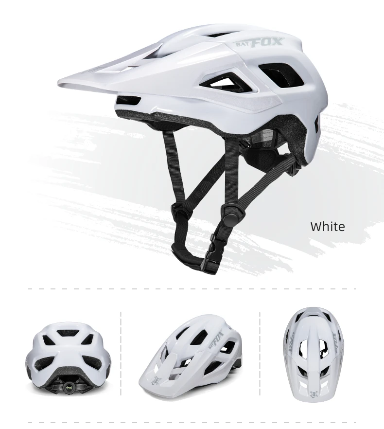 BATFOX Professioneller Fahrradhelm für Herren und Damen, leicht, mit PC-Schale und EPS-Innenfutter, verstellbar, für Offroad-Radfahren, Sicherheitshelm für Mountainbikes. – Detail 14