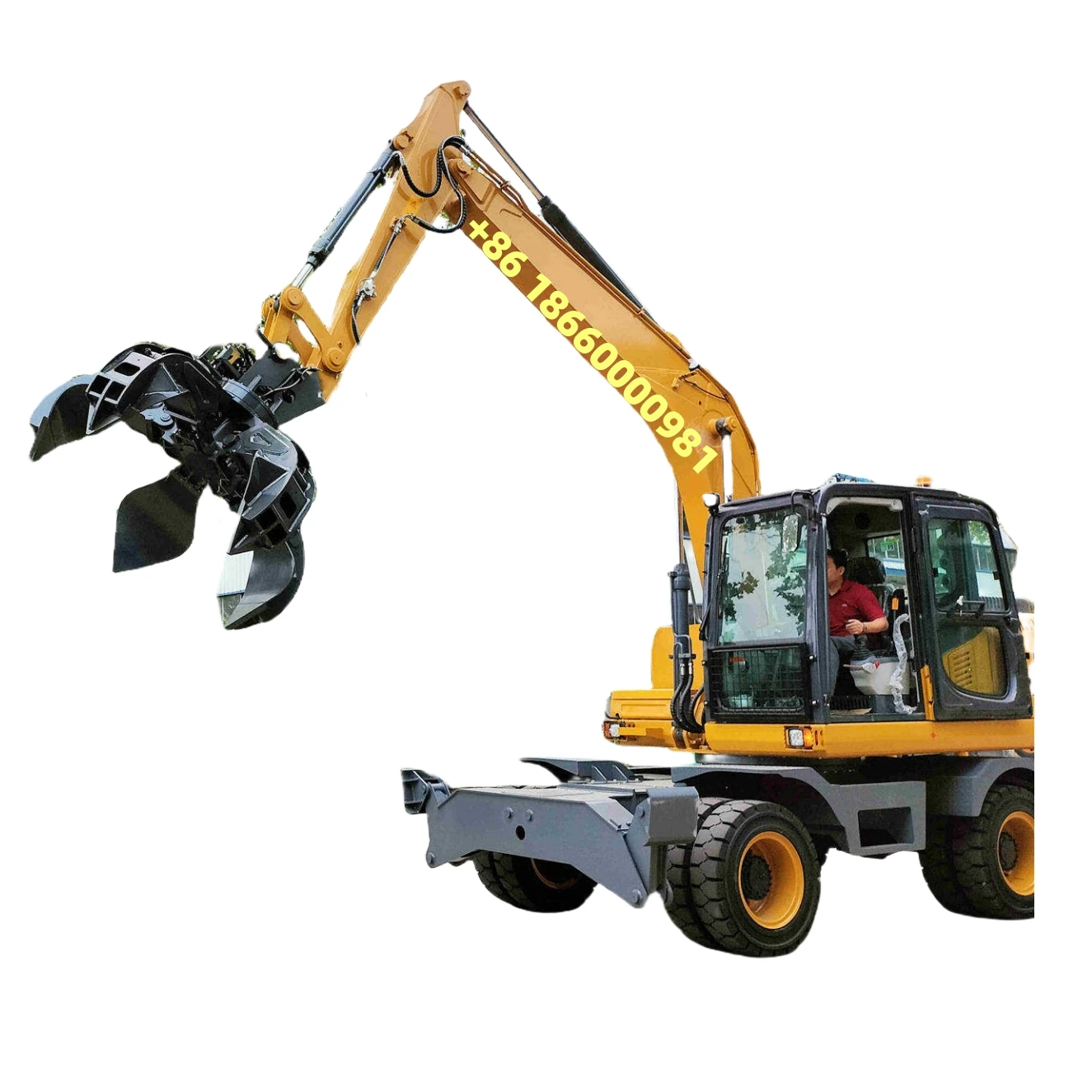 HOMIE 360 rotation heavy-duty orange peel grapple excav attached to 6ton 16ton 26ton excavators