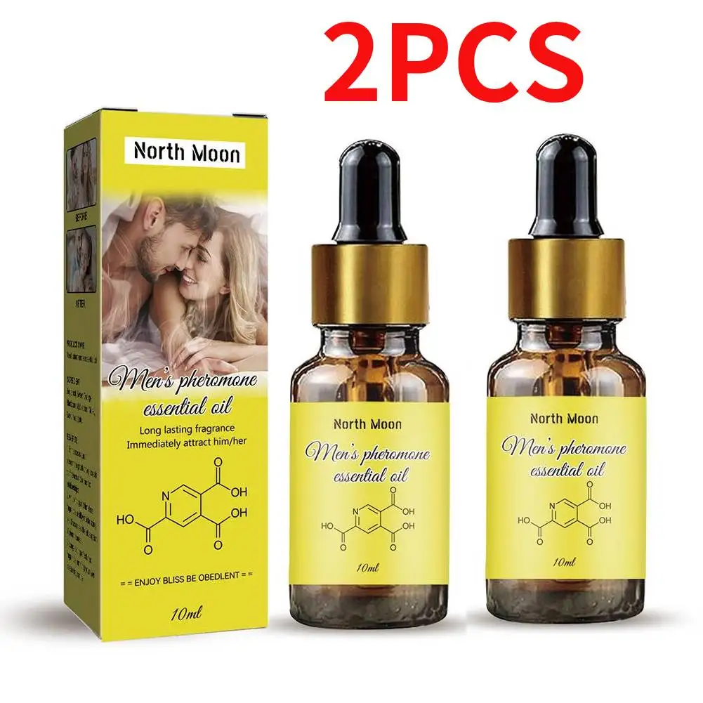 2 uds aceite esencial de feromonas fragancia de esencia corporal refrescante Natural de larga duración atrae las mujeres en fragancias