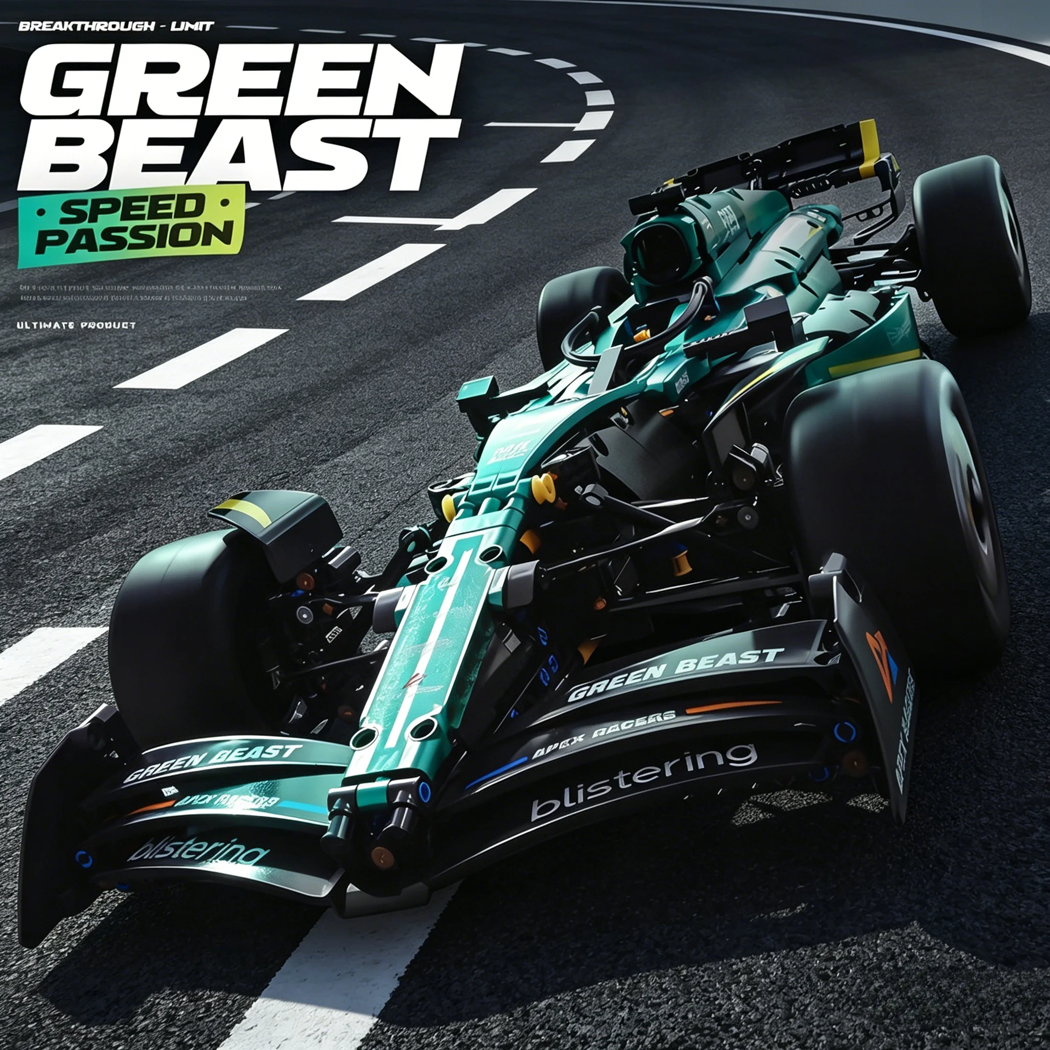 designer-technical-car-blocks-green-speed-vechiel-sport-racing-hypercar-creative-model-building-bricks-toys-diy-gifts