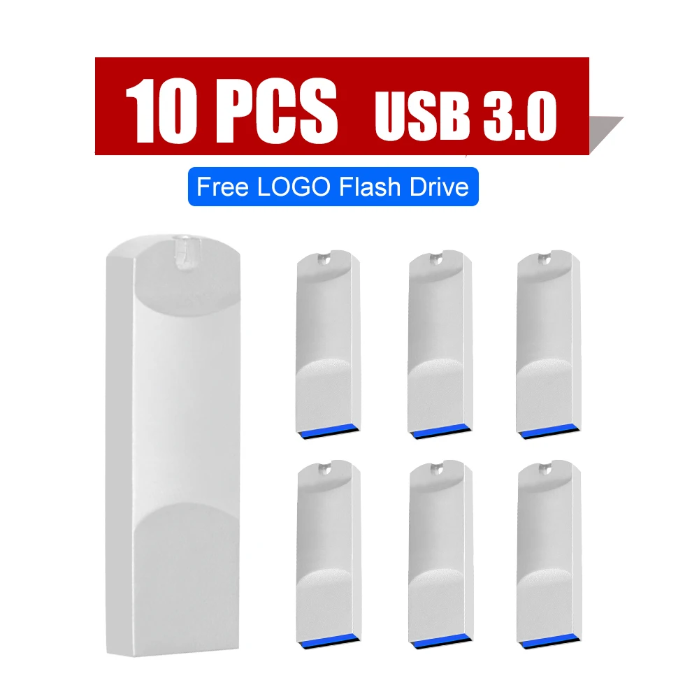 

10 PCS 3.0 USB Flash Drive Pen Drive 128GB 64GB 32GB 16GB USB Stick 64GB 128GB Pendrive Flash Drive For PC