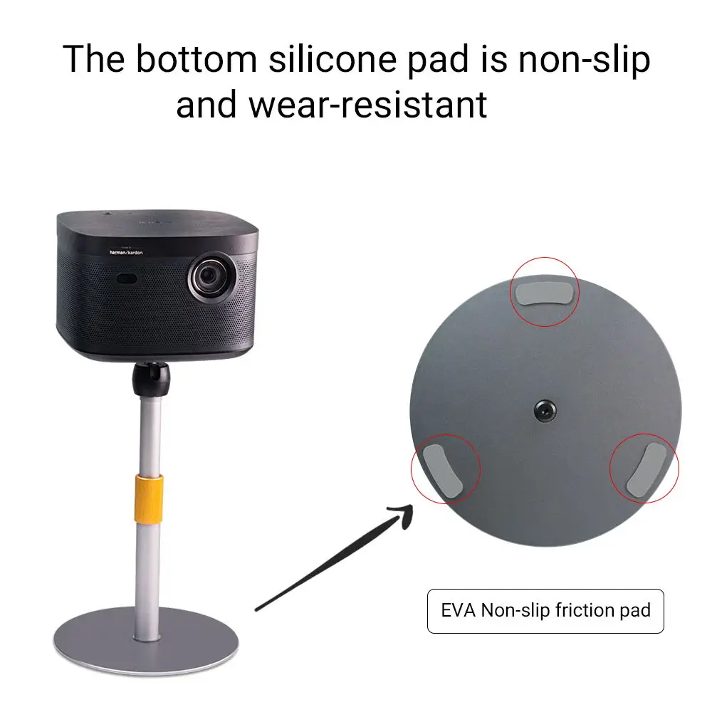 Supporto per proiettore rotazione a 360 ° supporto da tavolo in alluminio con regolazione universale per XGIMI Xiaomi e staffa per proiettore di altre marche