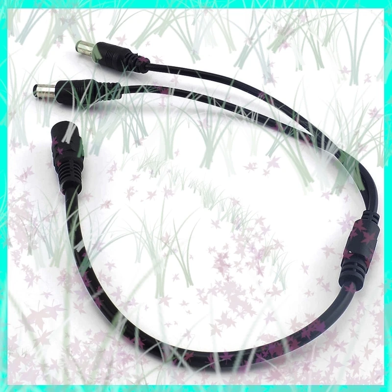1/2/5pcs 1 Female to 2 Male Splitter 5.5*2.1mm Plug Connector Cable 12V DC Power Jack Adapter Supply for CCTV Led Strip Lamp E3