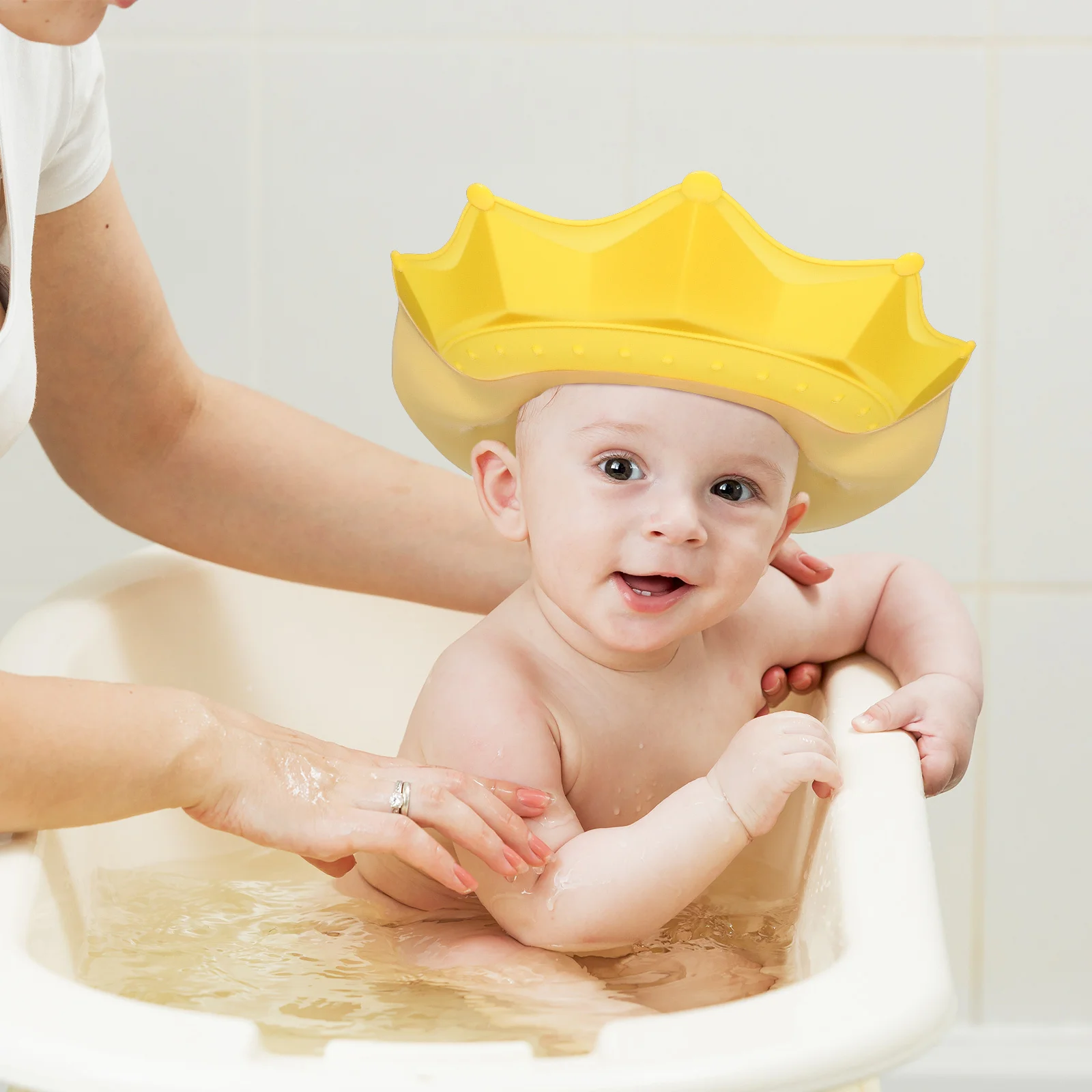 

Детская шапочка для ванны, регулируемый щиток для мытья волос для малышей, мягкая силиконовая шапочка для душа для детей, щиток для мытья волос для детей