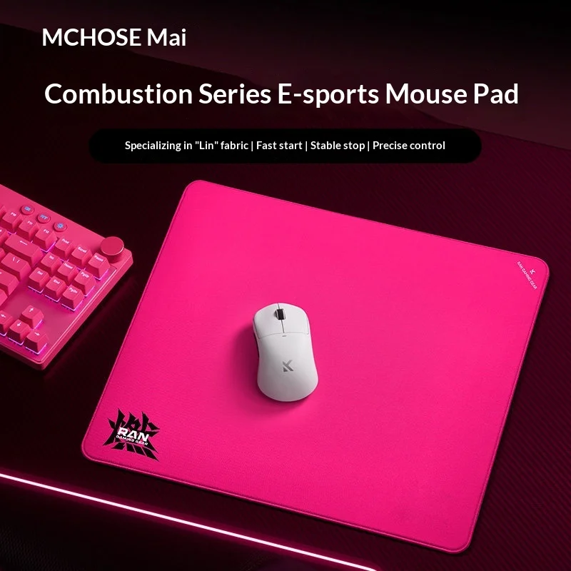 MCHOSE Gaming Mouse Pad Ran Series Fine Woven Polyester Surface High Density Lightweight Natural Rubber For Fps Valorant Pro