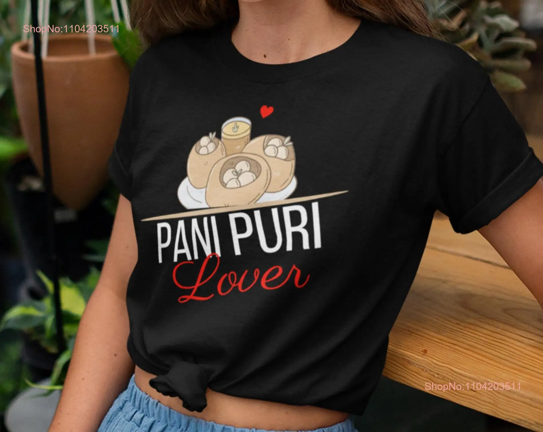 Camiseta Indian Snack Desi Pani Puri Punjabi paquistaní para mangas largas o cortas