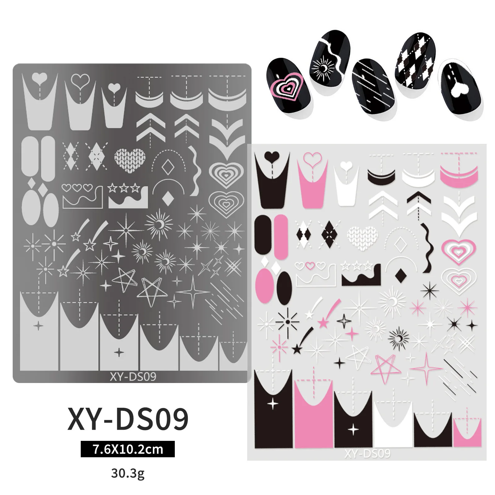 Description Picture 4 of itemChristmas Nail Stamping Plates Cat Rose Pattern Halloween Valentine's Day Nail Art Image Plates Nail Printing Stencil Templates