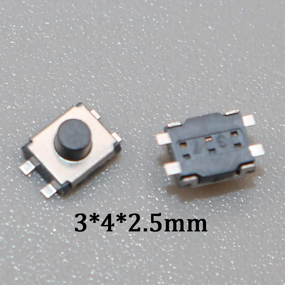 10/20/50 Stück Touch-Mikroschalter, SMD-Schalter, 4-polig, taktile Taktdruckschalter, 3 x 4 x 1,9 mm, 3 x 4 x 2,5 mm, Mini-Tasten – Detail 3