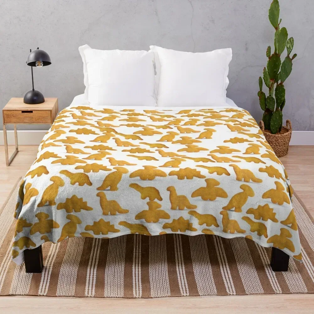 

Dinosaur Chicken Nuggets Throw Blanket Versatile Cozy Throw Blanket for All Occasions