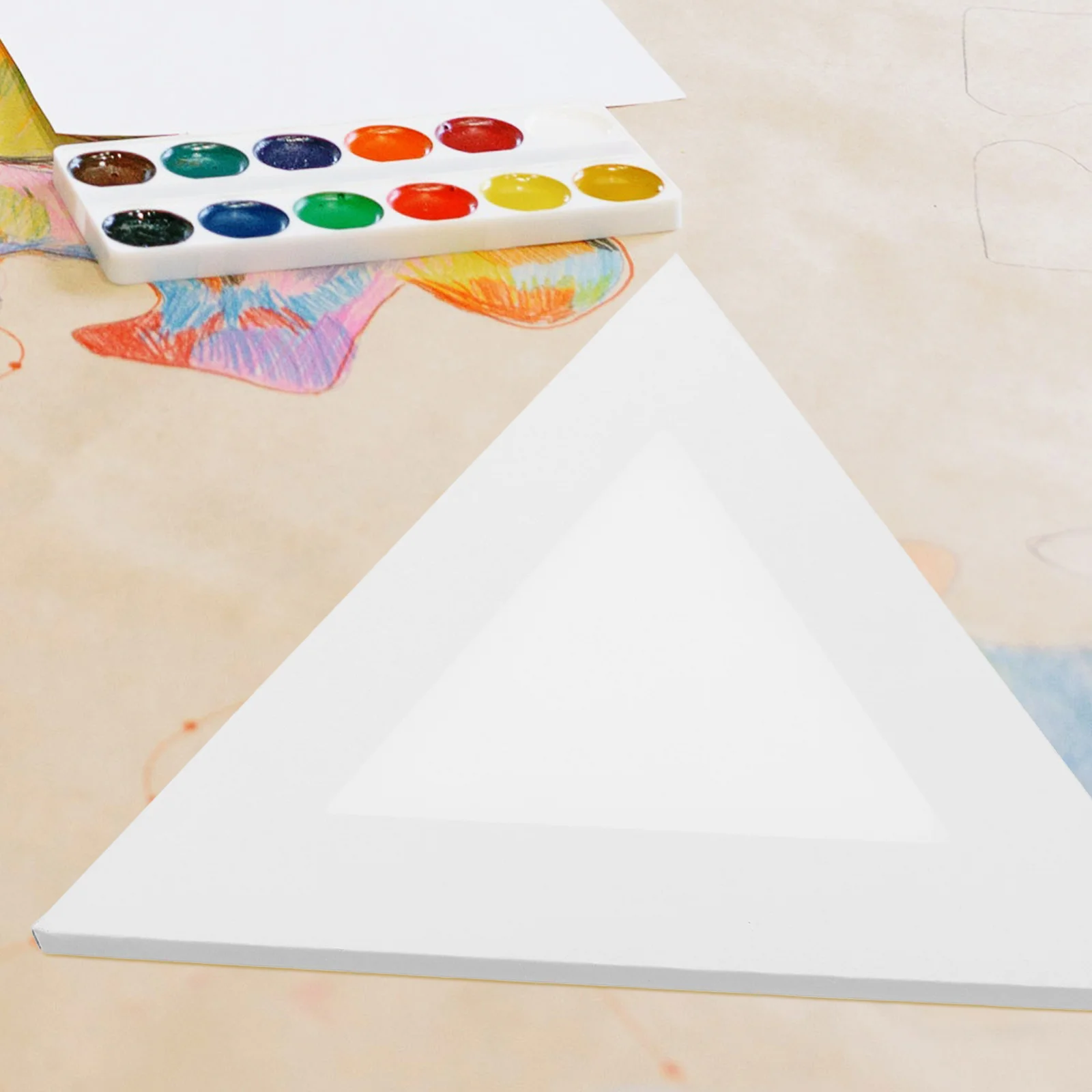 

Triangle Oil Painting Canvas Board Durable Painting Panel for Student Artists Classroom Use Canvas Drawing Board