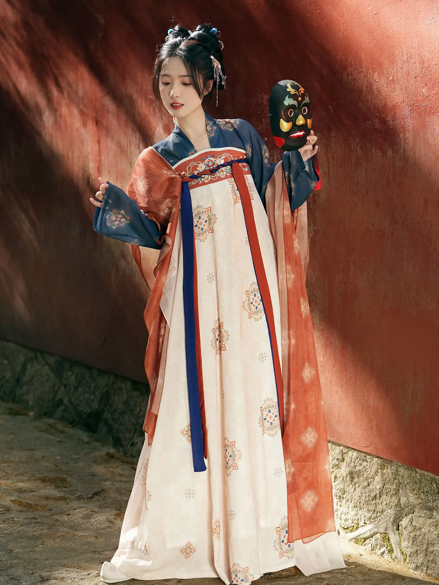 Chinese Hanfu Dress Tang Dynasty Adult Red Hanfu Women's Wedding Dress Ancient Skirt Palace Embroidered Print Hanfu Full Set