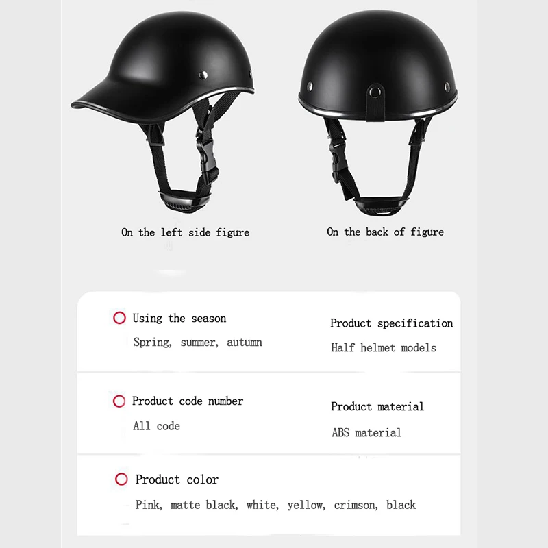 Motorcycle Helmet Adult Baseball Cap Electric Bicycle Helmets Bike Classic Scooter Universal Men Women\'s Moto Helmet Supplies