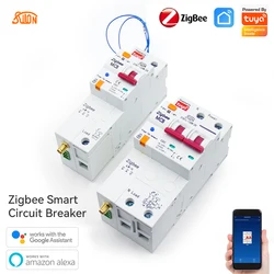 Tuya Zigbee Smart Circuit Breaker 1P-4P 80A Din Rail SwitchTimer Modulo Smart Life App Controllo vocale Supporto Alexa Google Home A