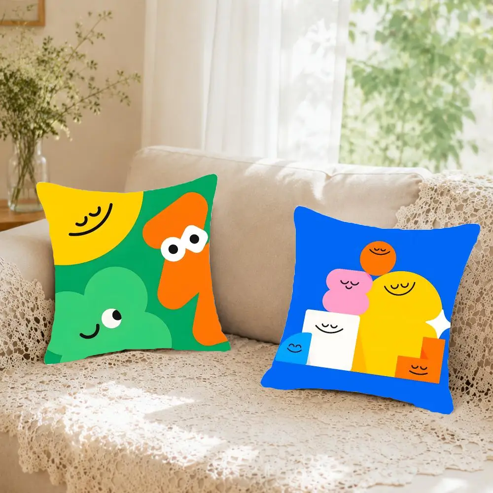 Calming Meditation H-Headspace Cushion Cover Faux fur decorative Dark academia style Cat scratching post Rustic Spa pillow cover
